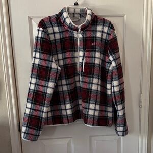 Vineyard Vines Plaid Teddy Jacket - Red, White, and Blue